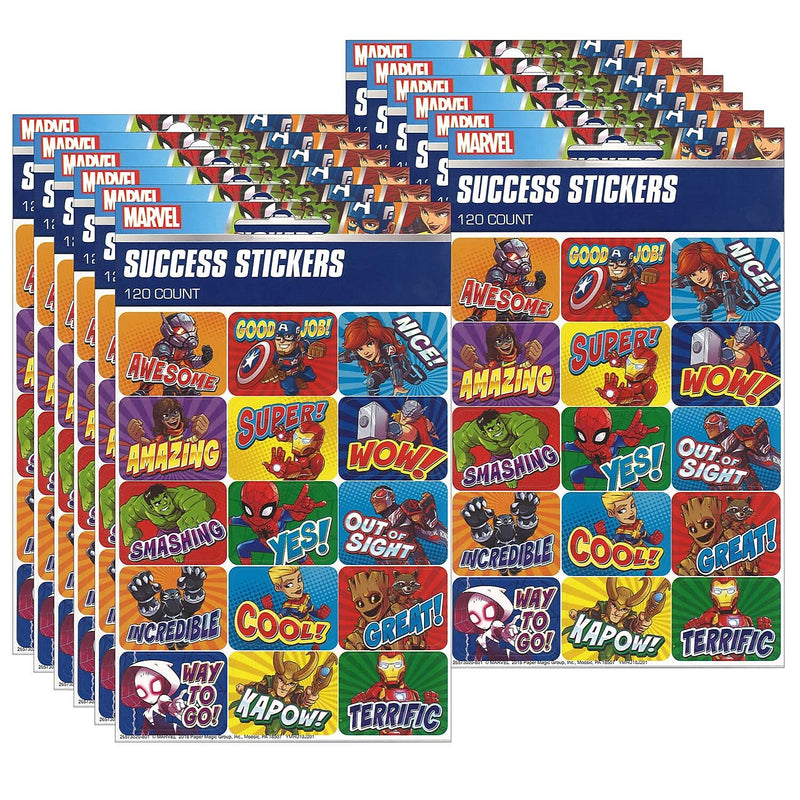 Eureka® Marvel™ Super Hero Adventure Success Stickers, 120/Pack, 12 Packs (EU-657302-12)
