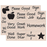 Hero Arts Nearly Tiny Messages From Your Teacher Stamps, 6" x 6", 2/Bundle (HOALL414-2)