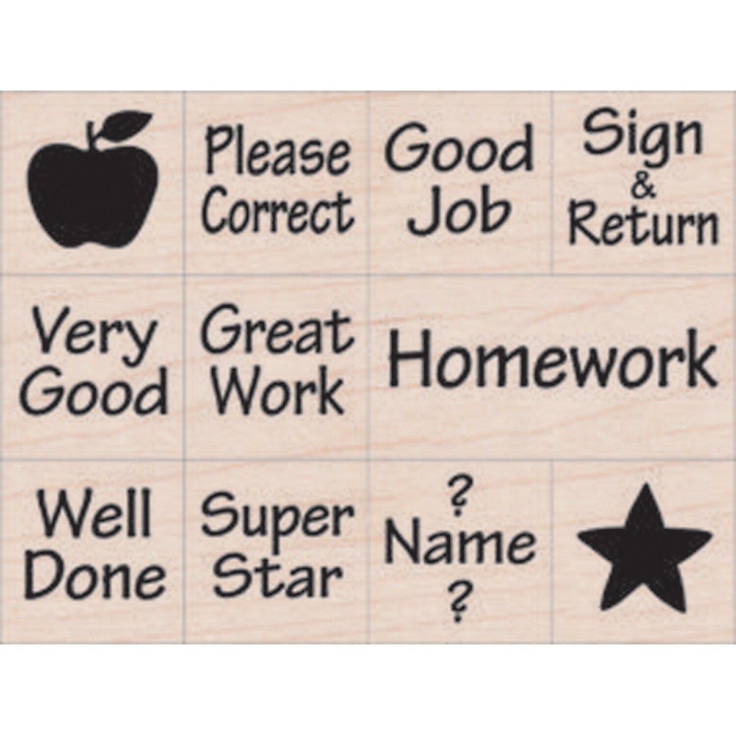Hero Arts Nearly Tiny Messages From Your Teacher Stamps, 6" x 6", 2/Bundle (HOALL414-2)