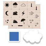 Hero Arts Weather Icons Stamps Mini Tub, 12/Set, 2 Sets/Bundle (HOALP425-2)
