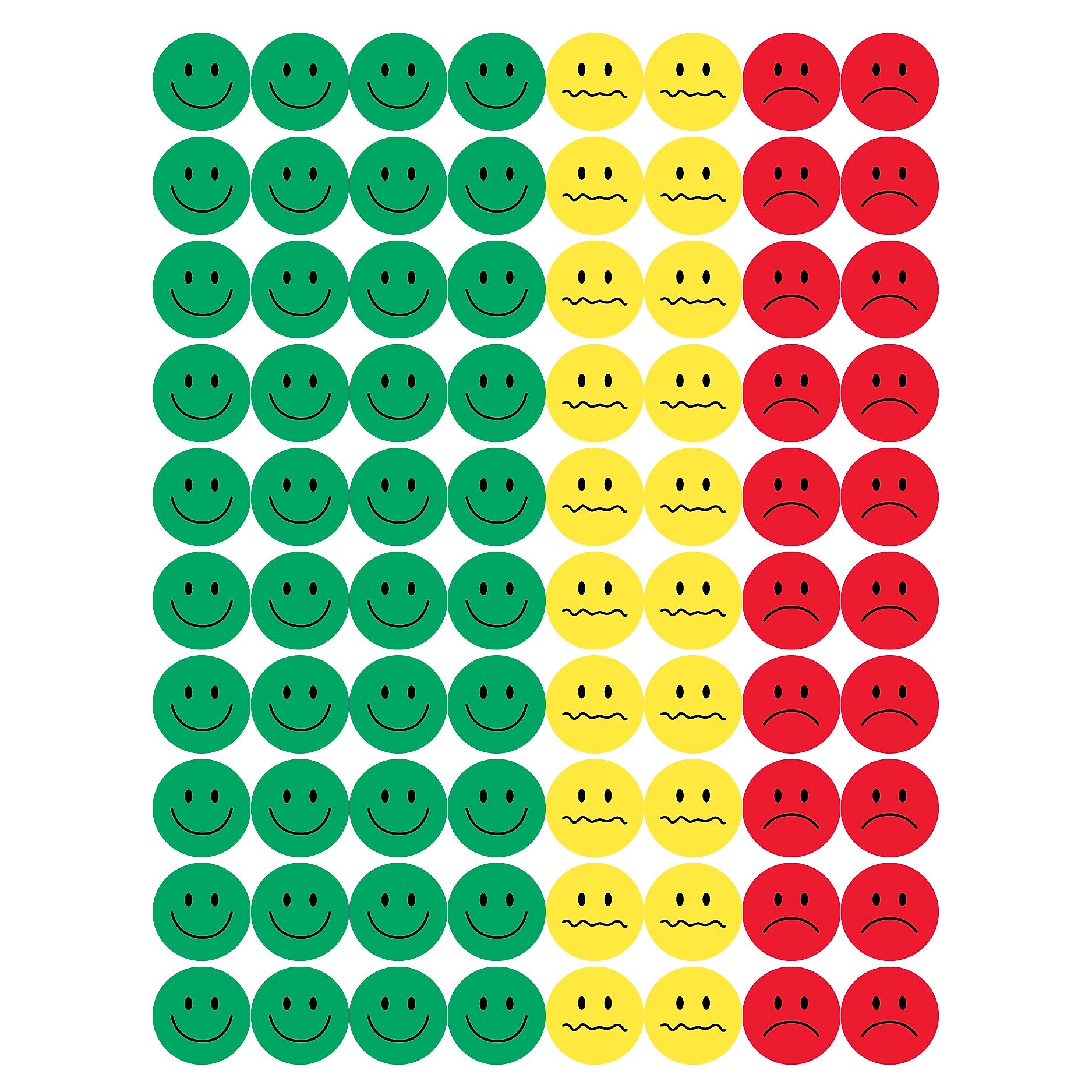 Hygloss Behavior Stickers, 0.5", 1,200 Per Pack, 3 Packs (HYG41225-3)