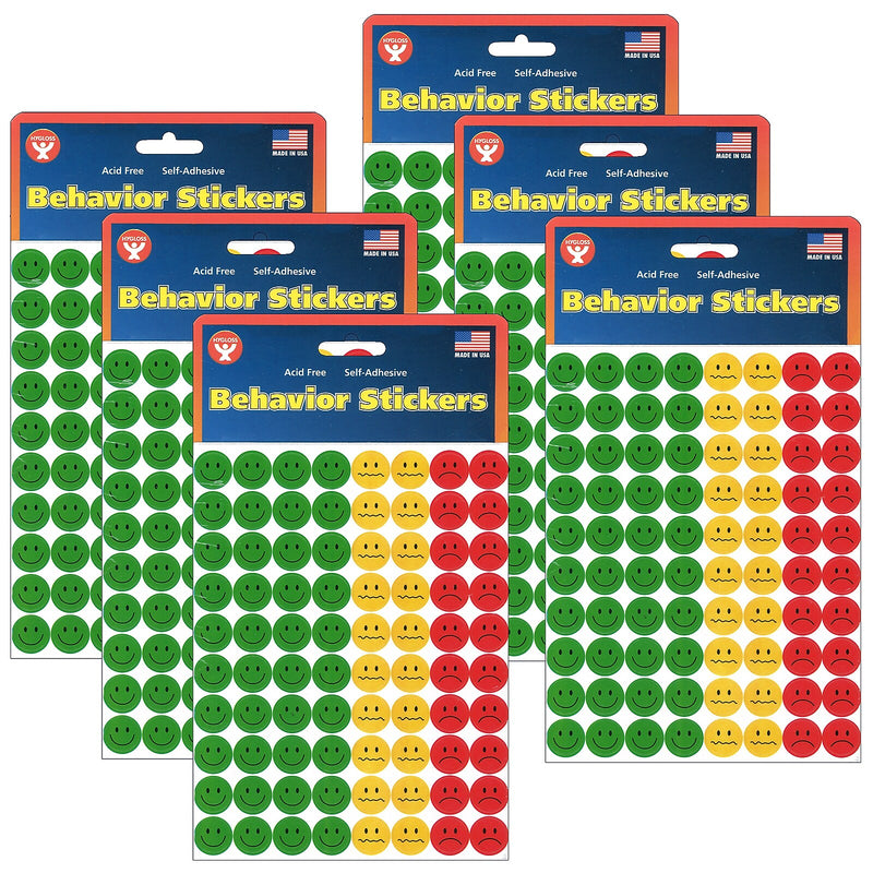 Hygloss Behavior Stickers, 0.5", 320 Per Pack, 6 Packs (HYG41825-6)