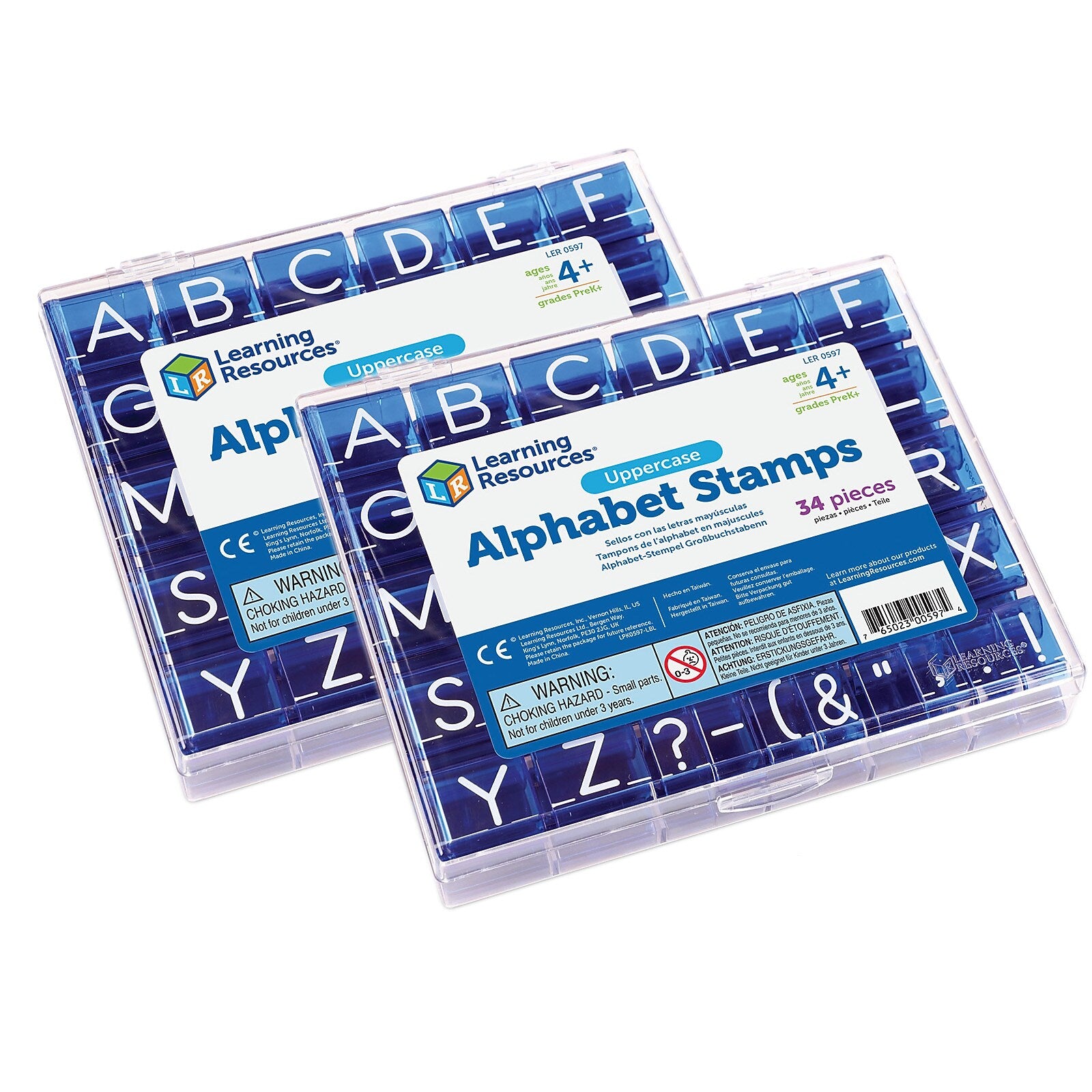 Learning Resources Uppercase Alphabet Stamps Set, 2/Bundle (LER0597-2)