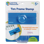 Learning Resources Washable Ten Frame Stamp, Blue, 3/Bundle (LER6652-3)