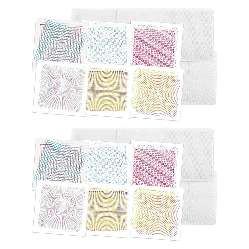 Roylco Optical Illusion Rubbing Plates, 6/Pack, 2 Packs (R-5841-2)