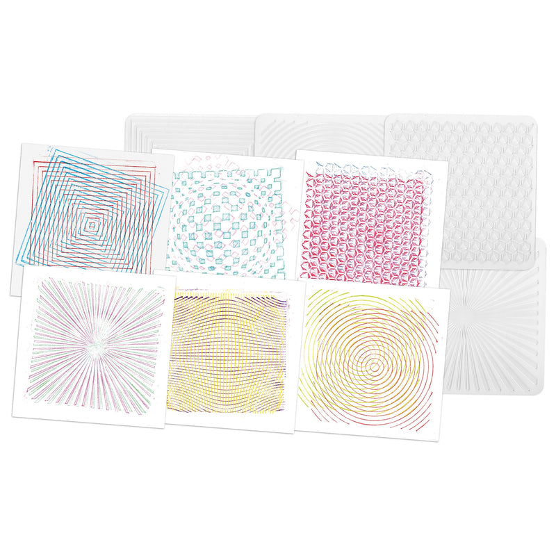 Roylco Optical Illusion Rubbing Plates, 6/Pack, 2 Packs (R-5841-2)