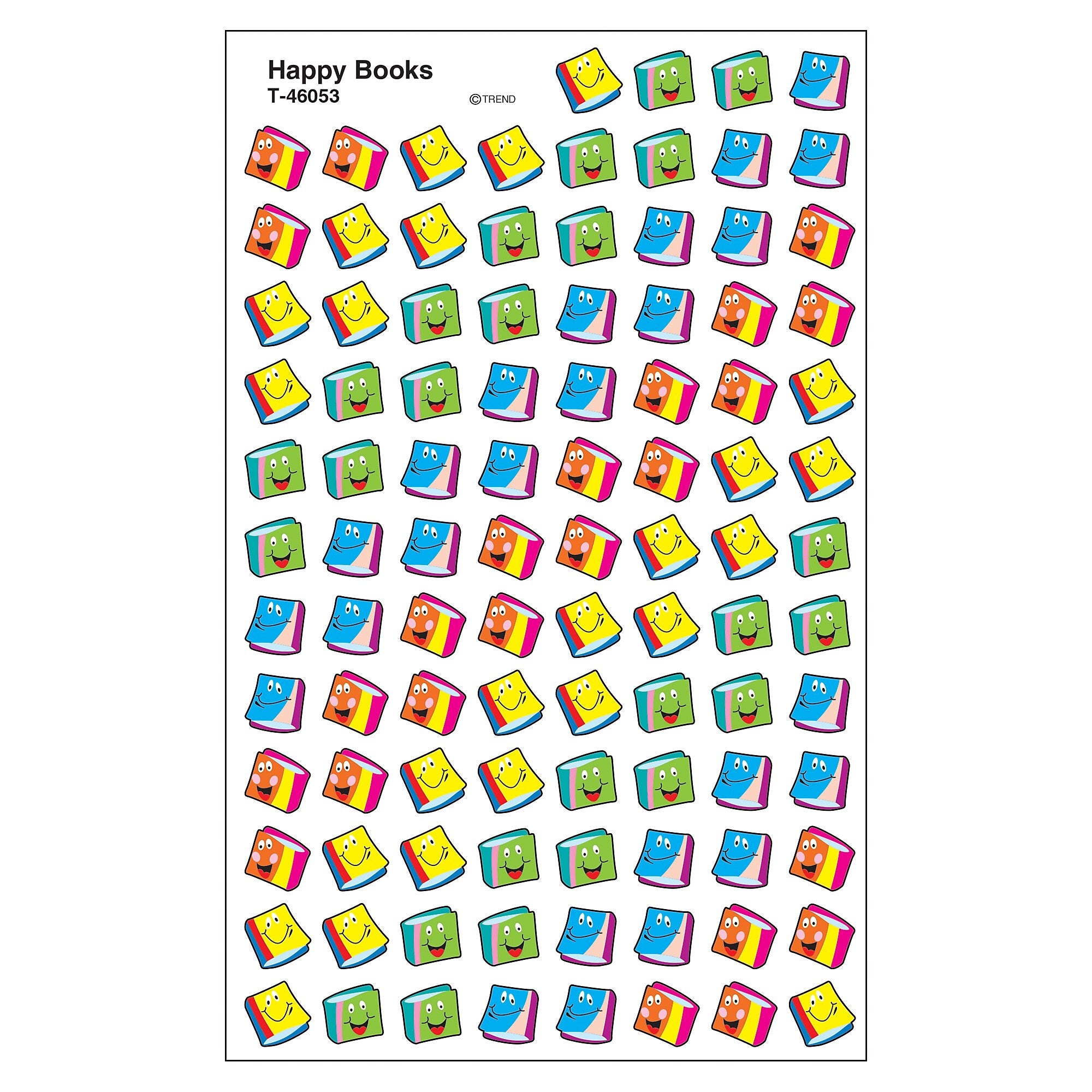 TREND Happy Books superShapes Stickers, 800 Per Pack, 6 Packs (T-46053-6)