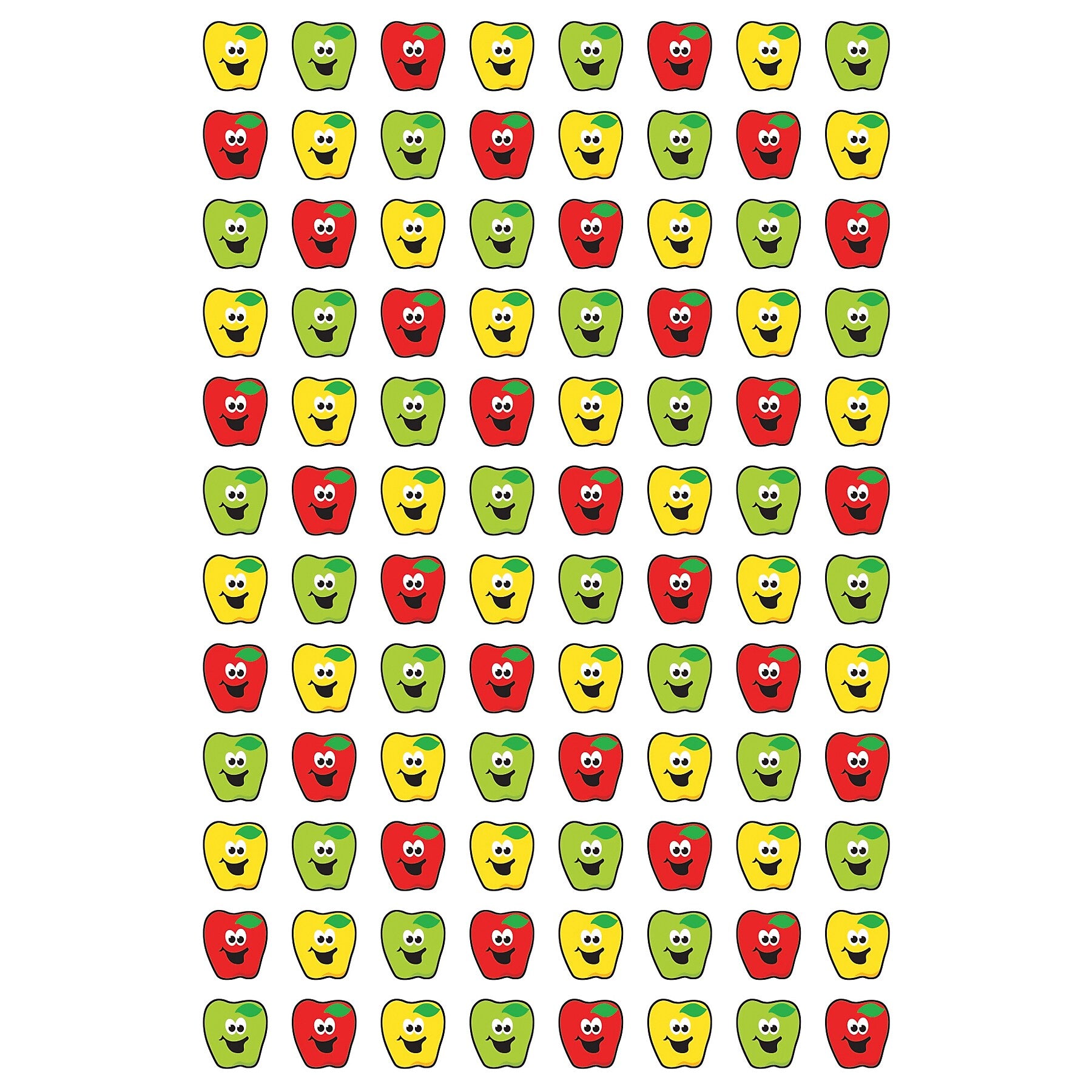 TREND Happy Apples superShapes Stickers, 800 Per Pack, 6 Packs (T-46075-6)