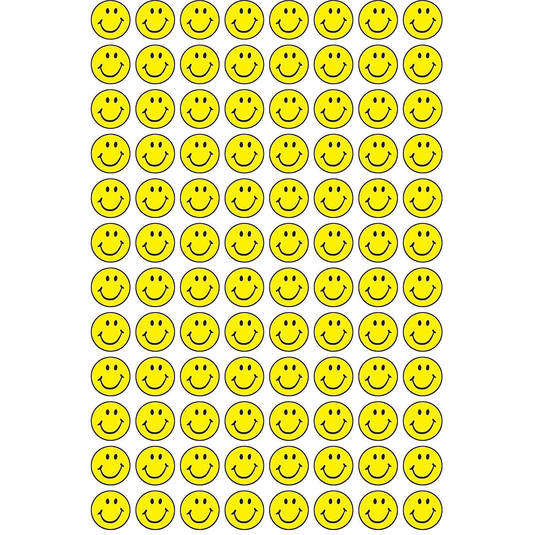 TREND Neon Yellow Smiles superSpots Stickers, 800 Per Pack, 6 Packs (T-46139-6)