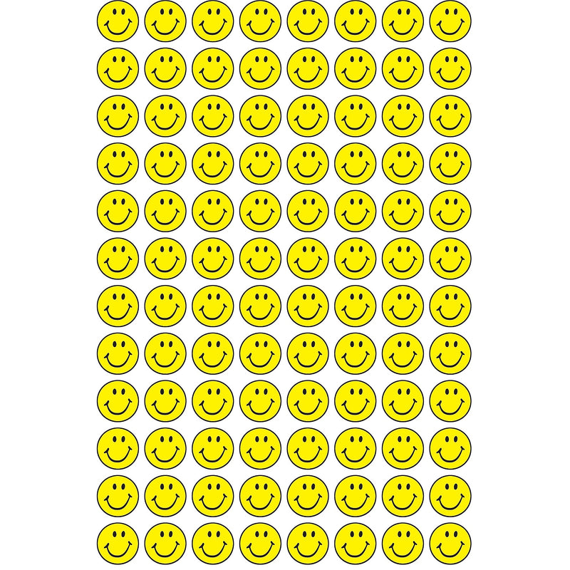 TREND Neon Yellow Smiles superSpots Stickers, 800 Per Pack, 6 Packs (T-46139-6)