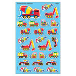 TREND Construction Vehicles superShapes Stickers-Large, 200 Per Pack, 6 Packs (T-46304-6)