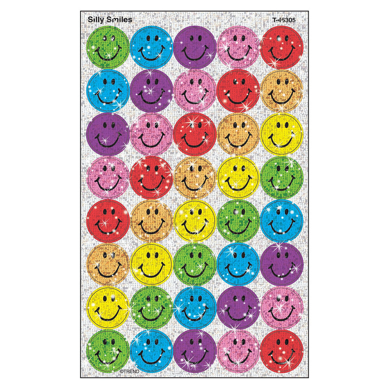 TREND Silly Smiles superSpots Stickers-Sparkle, 160 Per Pack, 6 Packs (T-46305-6)