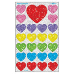 TREND Sparkle Hearts superShapes Stickers-Sparkle, 100 Per Pack, 6 Packs (T-46314-6)