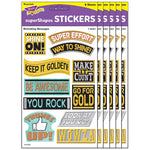 TREND I ♥ Metal Motivating Messages superShapes Stickers, Large, Assorted Colors, 88/Pack, 6 Packs (T-46353-6)