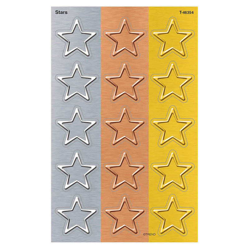 TREND I ♥ Metal Stars superShapes Stickers, Large, Assorted Colors, 120/Pack, 6 Packs (T-46354-6)