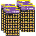 TREND Gold Foil Stars superShapes Stickers, 400 Per Pack, 6 Packs (T-46602-6)