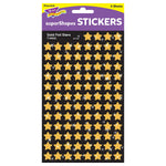 TREND Gold Foil Stars superShapes Stickers, 400 Per Pack, 6 Packs (T-46602-6)