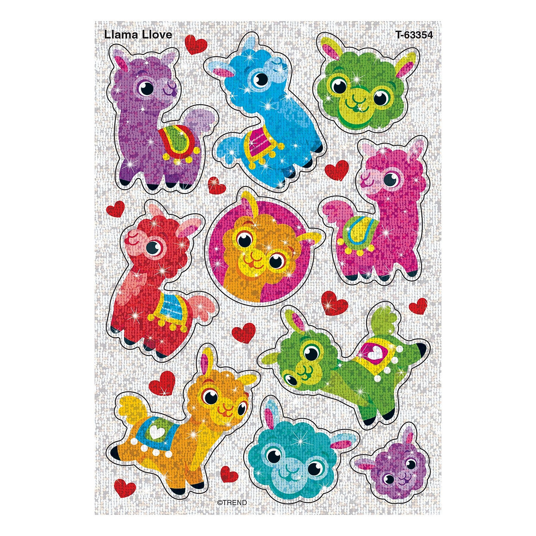 TREND Llama Llove Sparkle Stickers®, 20/Pack, 6 Packs (T-63354-6)