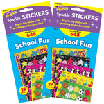 TREND School Fun Sparkle Stickers® Variety Pack, 648/Pack, 2 Packs (T-63904-2)
