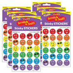 TREND Colorful Smiles/Tutti-Frutti Stinky Stickers, 96 Per Pack, 6 Packs (T-83208-6)