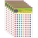 Teacher Created Resources Mini Smiley Stars Valu-Pak Stickers, 1144 Per Pack, 6 Packs (TCR5141-6)