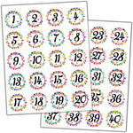 Teacher Created Resources Confetti Numbers Stickers, 120 Per Pack, 6 Packs (TCR5574-6)