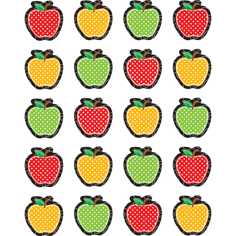 Teacher Created Resources Dotty Apples Stickers, Assorted Colors, 120/Pack, 12 Packs/Bundle (TCR5912-12)