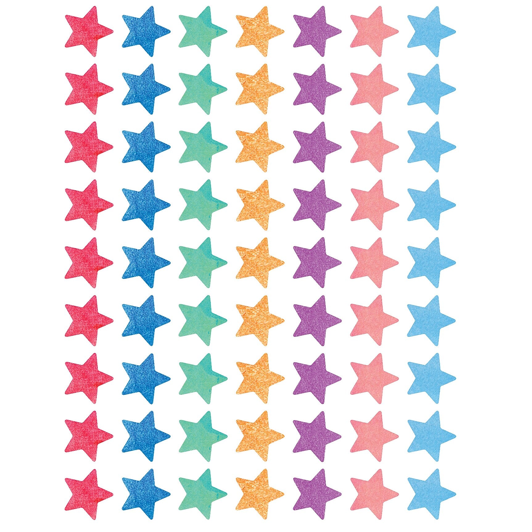 Teacher Created Resources Watercolor Stars Mini Stickers, 378/Pack, 12 Packs (TCR8897-12)