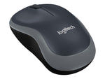 Logitech M185 Wireless Ambidextrous Optical Mouse, Gray (910-003888)
