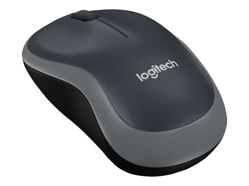 Logitech M185 Wireless Ambidextrous Optical Mouse, Gray (910-003888)
