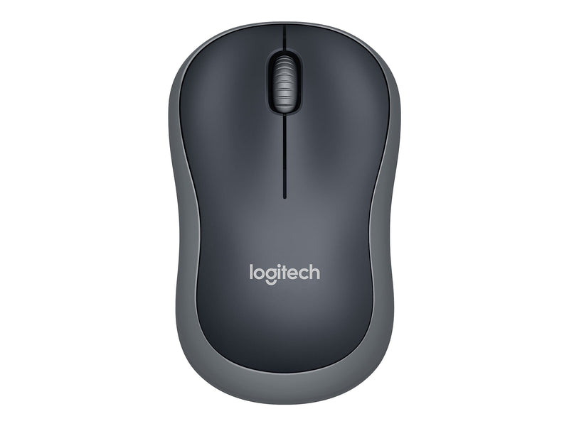 Logitech M185 Wireless Ambidextrous Optical Mouse, Gray (910-003888)