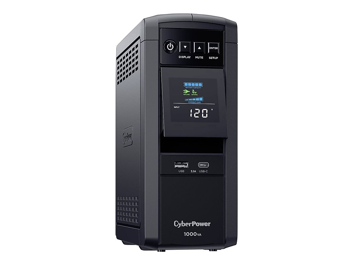 CyberPower PFC Sinewave Series 1000VA UPS, 10-Outlet, Black (CP1000PFCLCD)