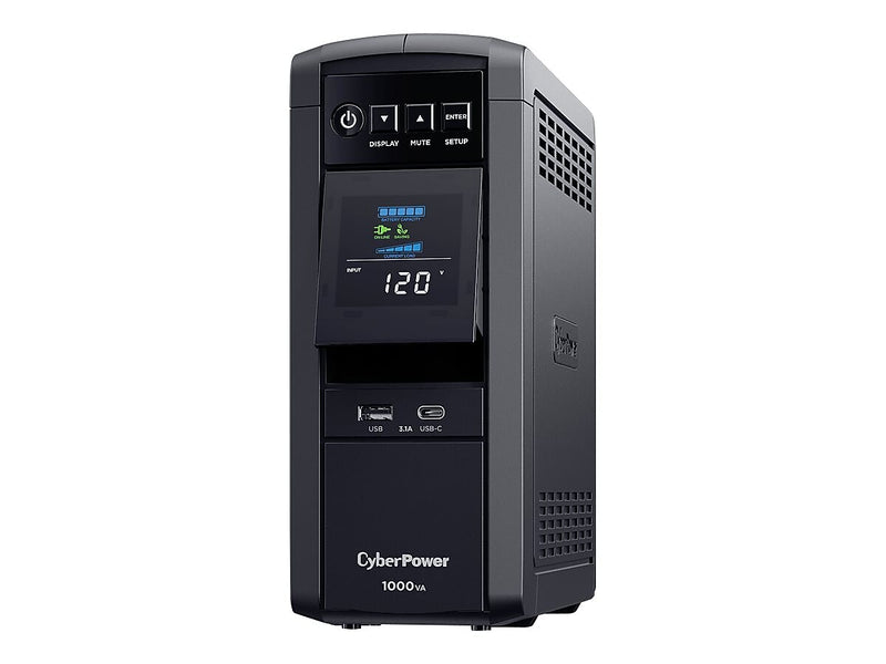 CyberPower PFC Sinewave Series 1000VA UPS, 10-Outlet, Black (CP1000PFCLCD)