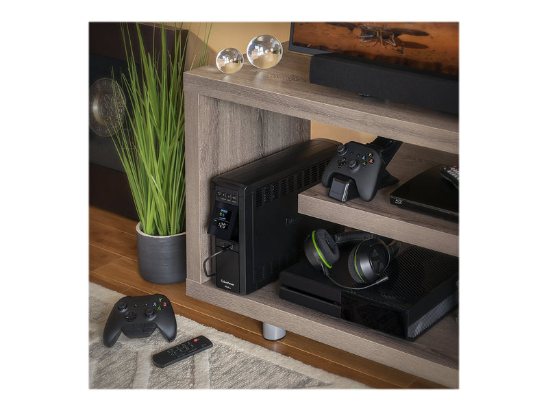 CyberPower PFC Sinewave Series 1000VA UPS, 10-Outlet, Black (CP1000PFCLCD)