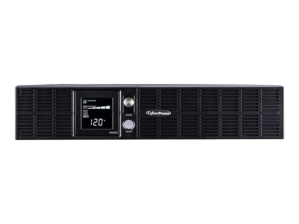 CyberPower Smart App Intelligent LCD 2000VA 2U UPS, 8-Outlet, Black (OR2200LCDRT2U)
