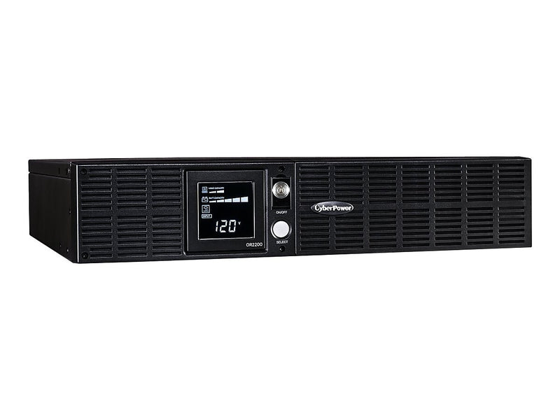 CyberPower Smart App Intelligent LCD 2000VA 2U UPS, 8-Outlet, Black (OR2200LCDRT2U)