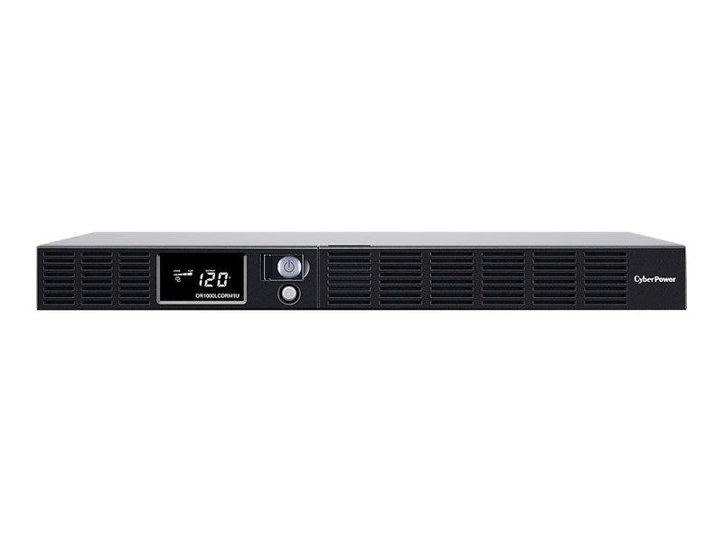CyberPower Smart App LCD UPS Series 1000VA 1U, 6-Outlet, Black (OR1000LCDRM1U)
