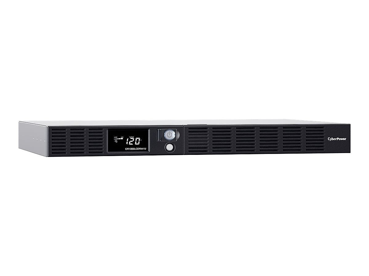 CyberPower Smart App LCD UPS Series 1000VA 1U, 6-Outlet, Black (OR1000LCDRM1U)