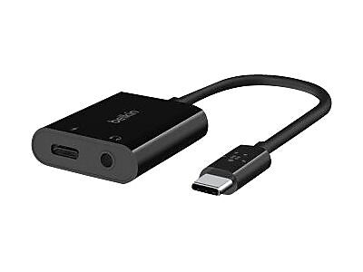 Belkin RockStar 0.64' USB C to 3.5mm Cable, Black (NPA004BTBK)