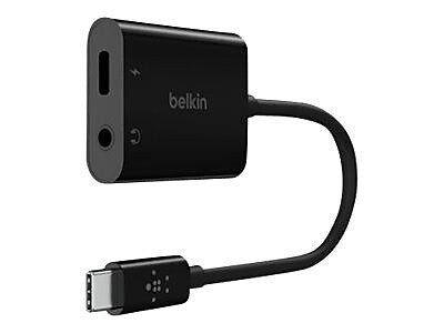 Belkin RockStar 0.64' USB C to 3.5mm Cable, Black (NPA004BTBK)