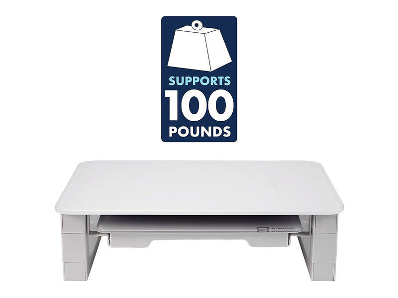Quartet Adjustable Riser with Dry-Erase Board, White (Q090GMRW01)