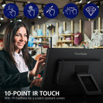 ViewSonic 24" 75Hz LED Touch Monitor, Black (TD2423D)
