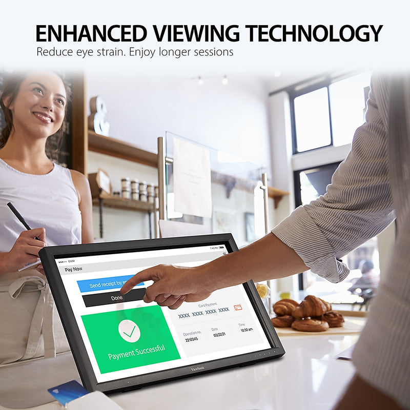 ViewSonic 24" 75Hz LED Touch Monitor, Black (TD2423D)