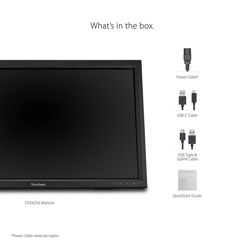 ViewSonic 24" 75Hz LED Touch Monitor, Black (TD2423D)