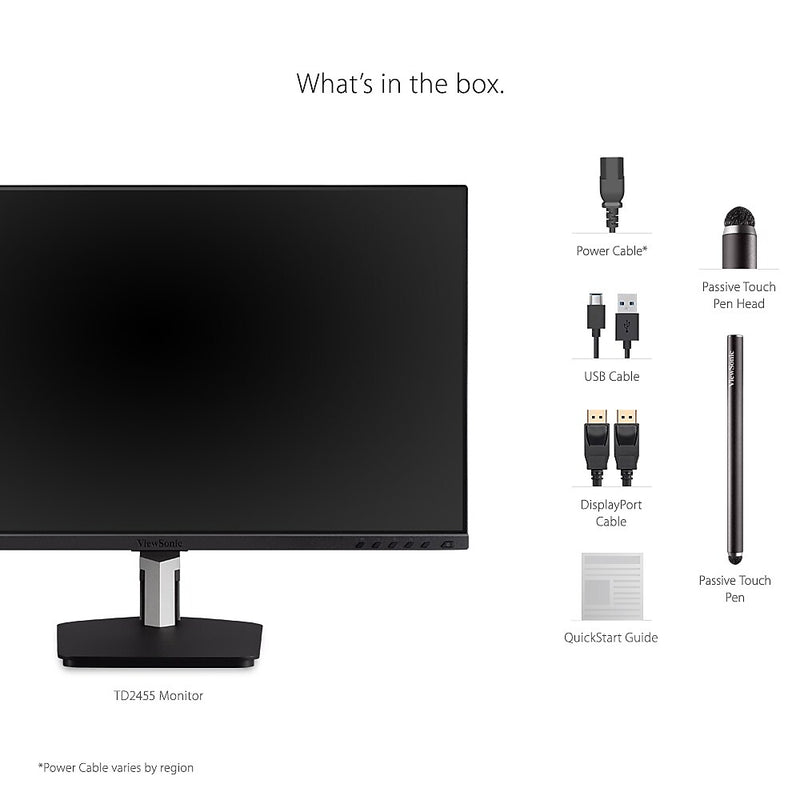 ViewSonic 24" 60Hz LED Monitor, Black (TD2455)