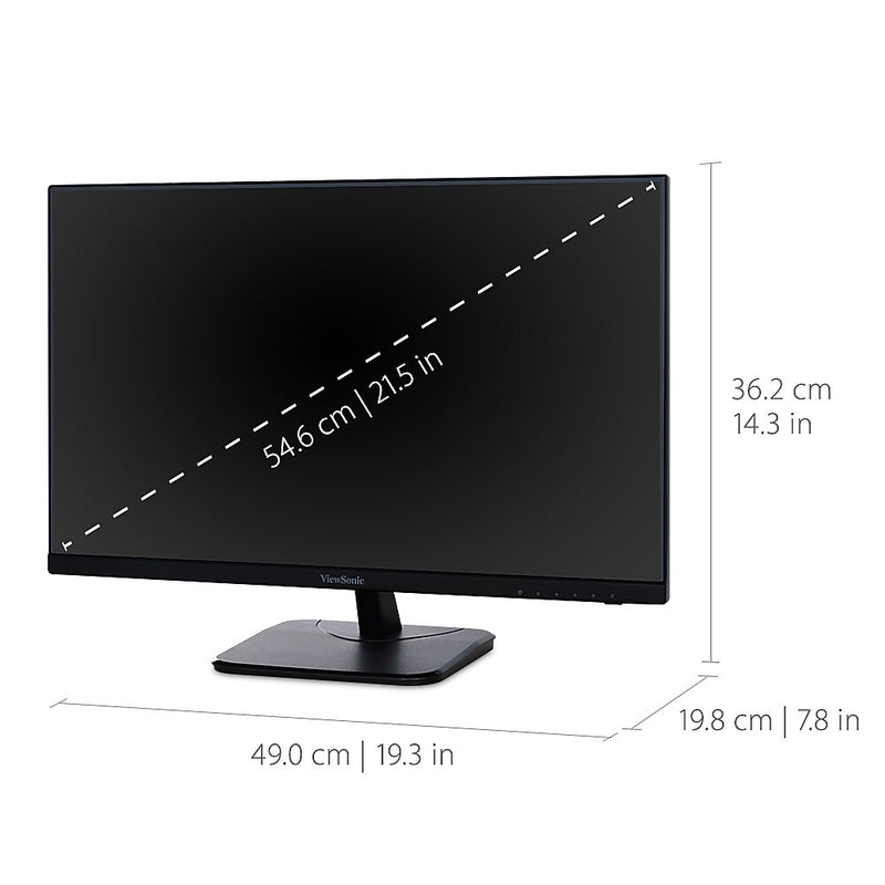 ViewSonic 22" 75Hz LED Monitor, Black (VA2256-MHD)