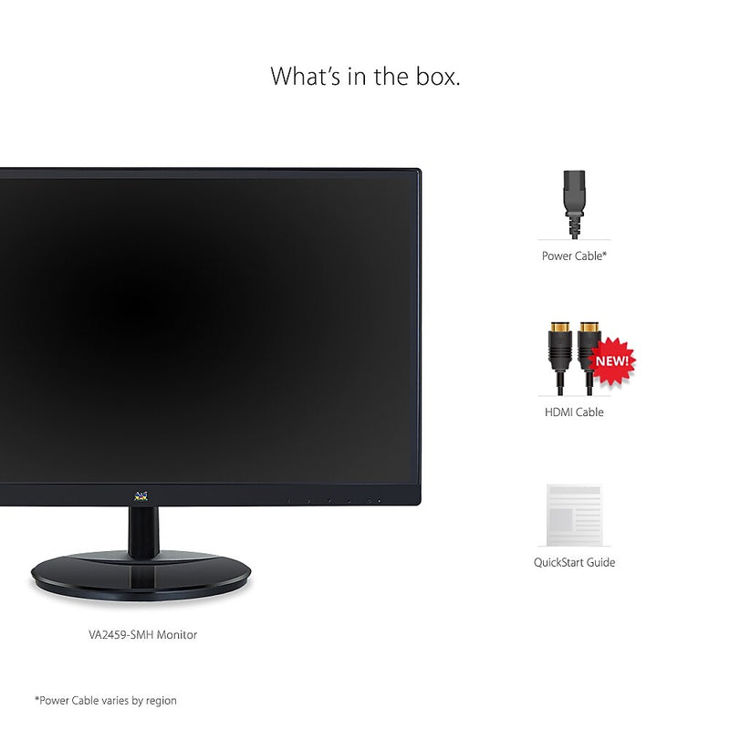ViewSonic 24" 100Hz LED Monitor, Black (VA2459-SMH)