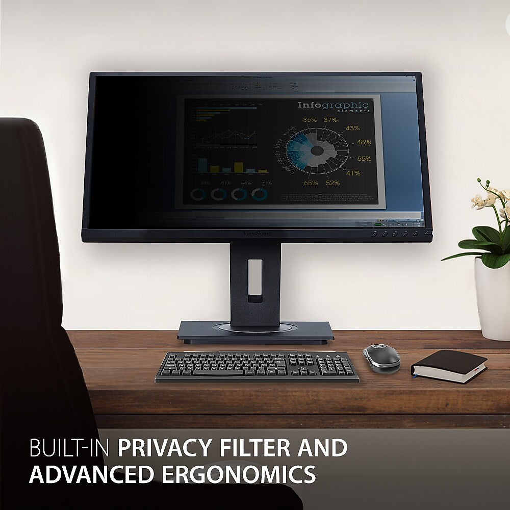ViewSonic Ergonomic 24" 60Hz LCD Monitor, Black (VG2448-PF)