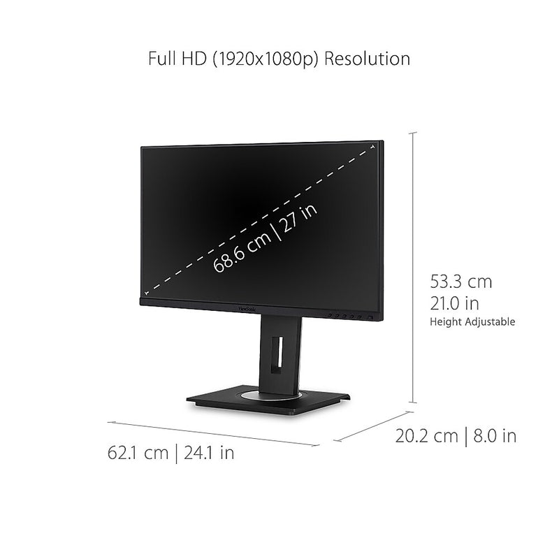 ViewSonic Ergonomic 27" 60Hz LCD Monitor, Black (VG2755)