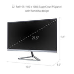 ViewSonic 22" 1080P Widescreen 75Hz IPS Monitor, Silver (VX2276-SMHD)